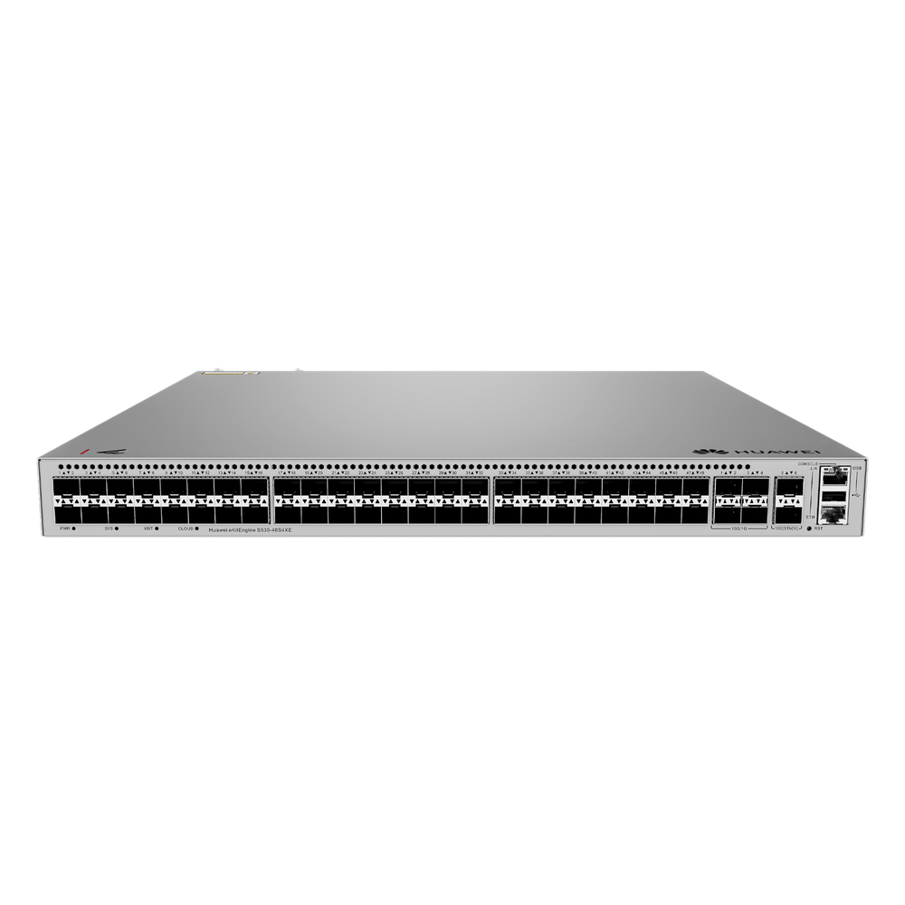 Switch Empresarial Core Gigabit Administrable  Capa 3 / 48 puertos 1GE SFP / 4 Puertos 10GE SFP+ Uplink / 2 Puertos 10GE SFP+ (Stack) / ERPS / Ruteo Dinamico (RIP, OSPF, IS-IS y BGP)  / iStack / Administración Nube Gratis