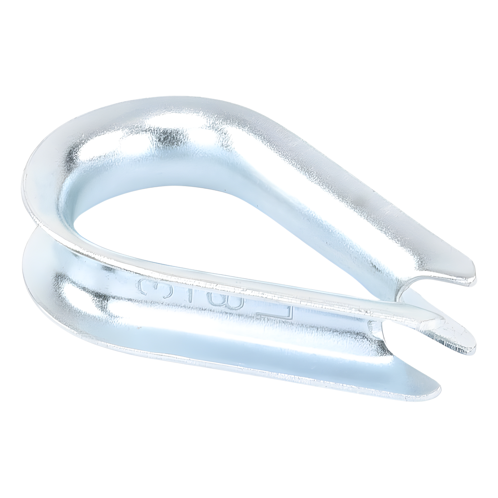 Cuello/ Guardacabo/ Rozadera para Cable de 3/8" de Acero Galv. por Inmersión.