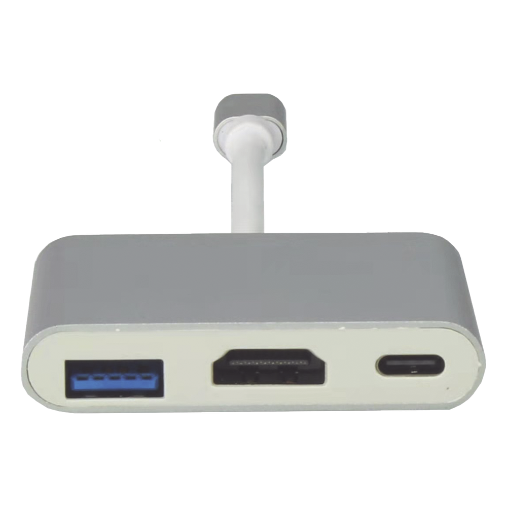 Adaptador Multipuerto USB-C 3.1 A HDMI 4K / USB 3.0 / USB – C /  Alta Velocidad de Transmisión de Datos / Admite Carga Rápida (PD) en el Puerto USB – C