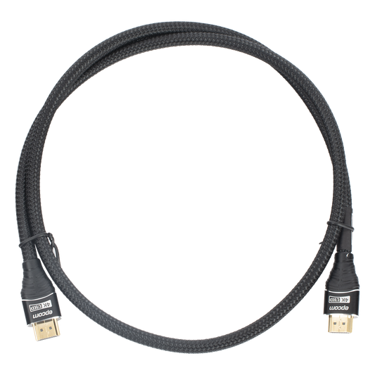 Cable HDMI de 1 Metro (3.28 Pies) | Alta Definición | Longitud | Versión 2.0 | Alta Velocidad 18Gbps | 4K@60Hz | Conectores Chapados en Oro | Tipo Redondo