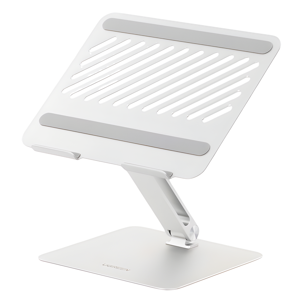 Soporte de Aluminio para Laptop | Ajustable 180° | Soporta Laptops de 10 a 17.3''| Capacidad de Carga 5Kg | Excelente Estabilidad | Diseño Para Alta Disipación de Calor | Altura y Angulo Ajustable | Plegable y Portátil.