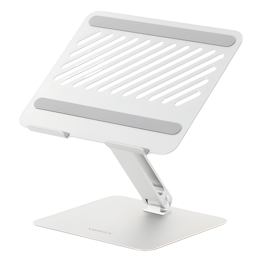 Soporte de Aluminio para Laptop | Ajustable 180° | Soporta Laptops de 10 a 17.3''| Capacidad de Carga 5Kg | Excelente Estabilidad | Diseño Para Alta Disipación de Calor | Altura y Angulo Ajustable | Plegable y Portátil.