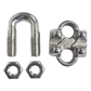 Nudo/ Perro/ Abrazadera Acero Forjado para Cable de 1/4", Acero Inoxidable.
