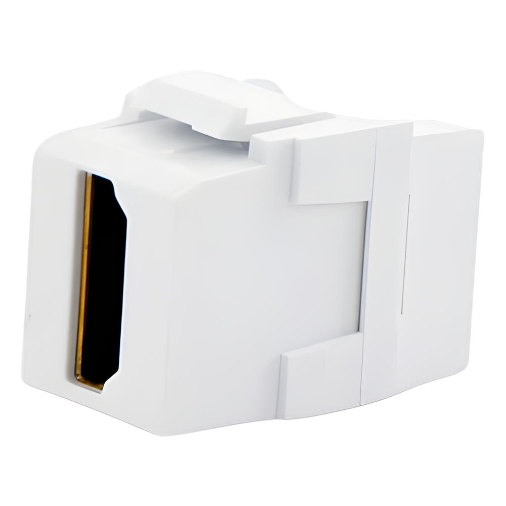 Módulo Acoplador HDMI 2.0, Hembra a Hembra Tipo-A, Categoría 2, Keystone, Color Blanco