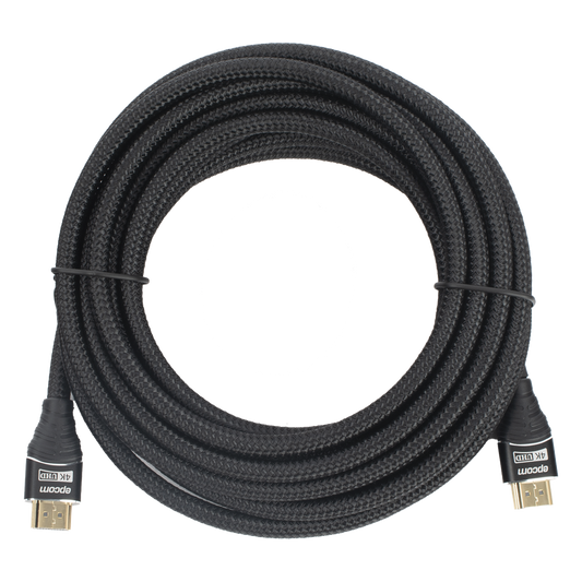 Cable HDMI de 5 Metros (16.40 Pies) | Alta Definición | Longitud | Versión 2.0 | Alta Velocidad 18Gbps | 4K@60Hz | Conectores Chapados en Oro | Tipo Redondo