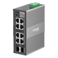 Switch Industrial Omada Easy Managed / 8 Puertos Gigabit (6× RJ45 + 2× RJ45/SFP Combo) / 16 Gbps Switching / -40°C a 75°C / Protección Rayos 6kV / Gestión Cloud / Montaje DIN Rail o Pared / IP40