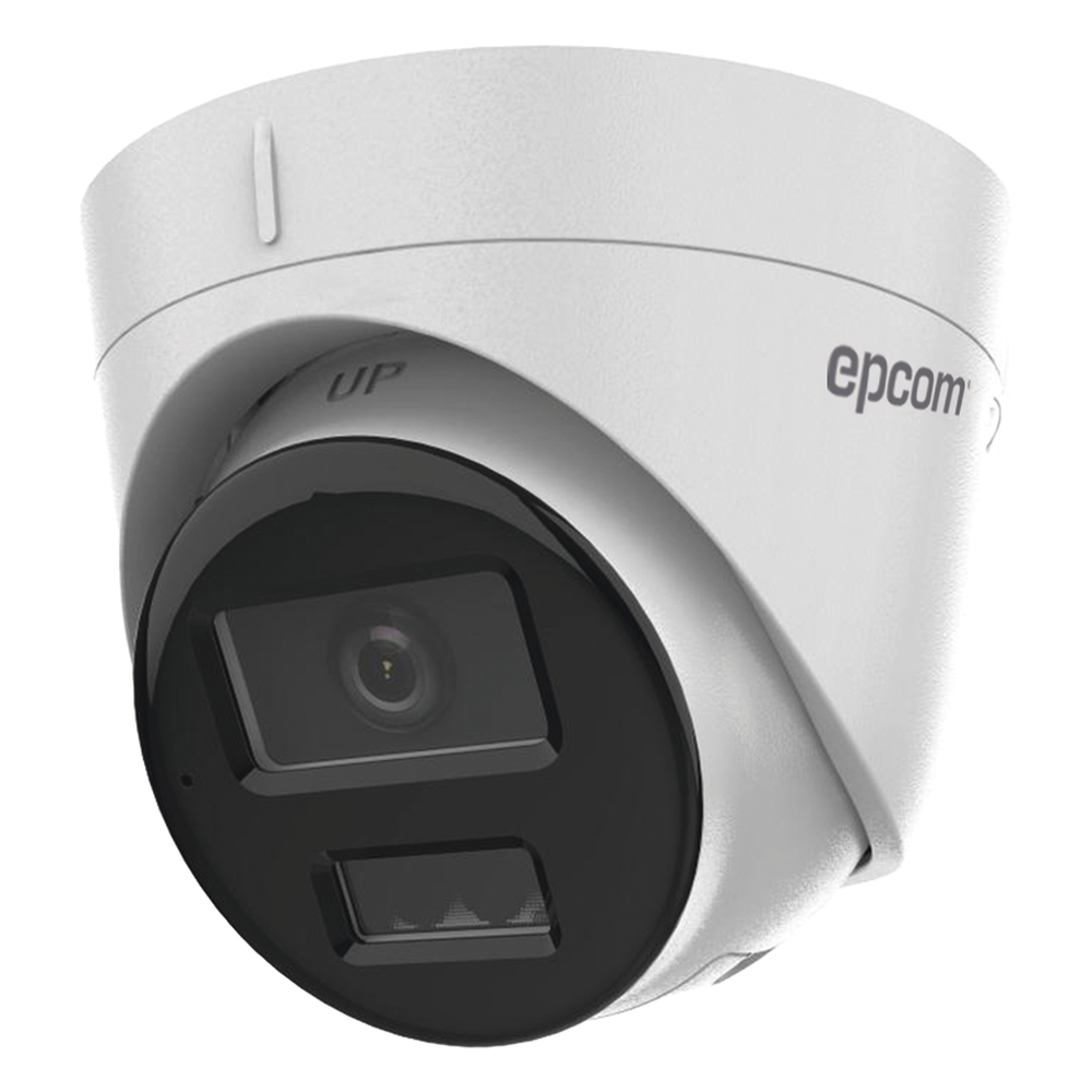 [Dual Light] Turret IP 2 Megapixel / Lente 2.8 mm / 30 mts IR + 30 mts Luz Blanca / Micrófono Integrado / ACUSENSE Lite / Exterior IP67 / H.265 / PoE / ONVIF / Micro SD