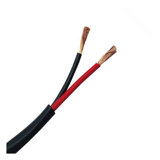 Bobina de 152 Metros (500 Pies) / 16AWG 2 Conductores / Cable Profesional de ALTA FIDELIDAD 100% Cobre / Exterior / Direct Burial / Color Negro / Para Aplicaciones de Audio, Control de Acceso y Automatización