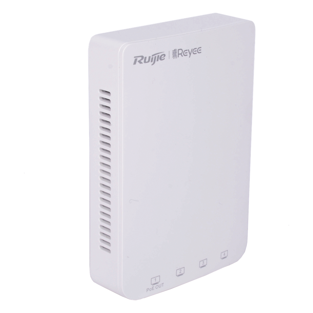 Punto de Acceso Wall Plate Wi-Fi 5 / 1267 Mbps Doble Banda / 802.11ac Wave 2 MU-MIMO 2x2 / 5 Puertos Gigabit / 1 Puerto PoE Out / Mesh / Beamforming / Gestión Cloud Gratuita