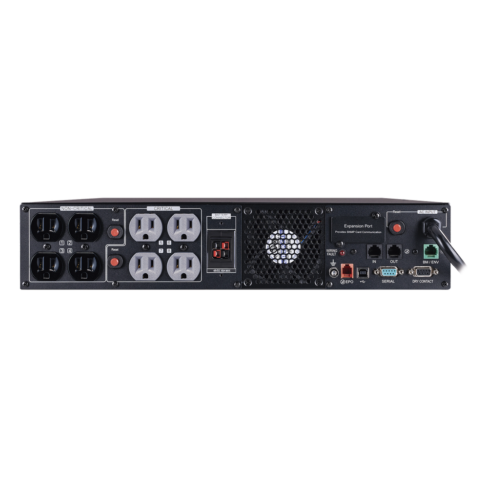 UPS de 1000 VA/1000 W, Topología Línea Interactiva, Entrada 120 Vca NEMA 5-15P, Onda Senoidal Pura, Torre o Rack 2 UR, Con 8 Tomas NEMA 5-15R