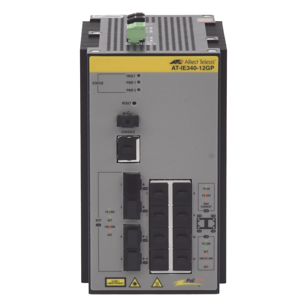Switch Industrial PoE+ Capa 3 D/8 Puertos 10/100/1000 PoE af/at, 4 x SFP