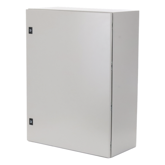 Gabinete de Acero, Nema 4 -IP 65 de 60 x 80 x 30 cm con Platina.