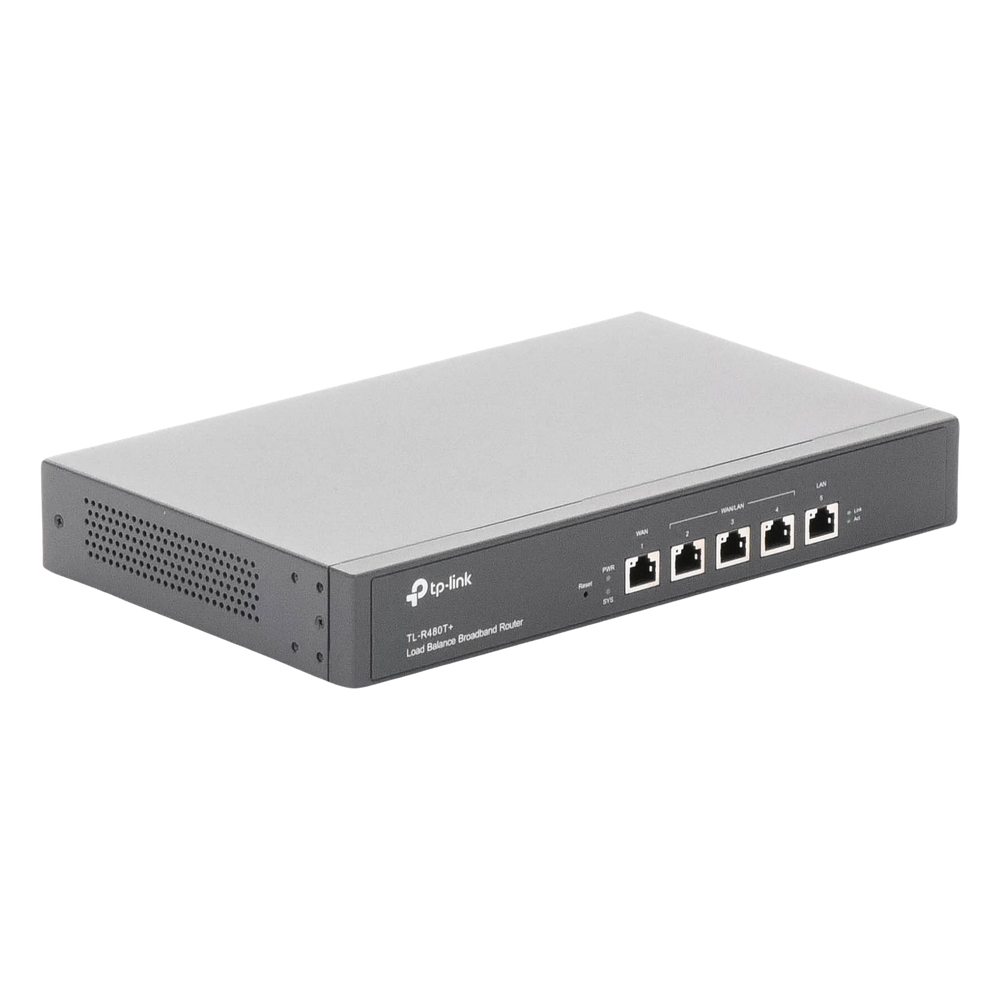 Router Balanceador de Carga Multi-Wan, 1 puerto LAN 10/100 Mbps, 1 puerto WAN 10/100 Mbps, 3 puertos Auto configurables LAN/WAN, Sesiones Concurrentes 30,000 para Negocios Pequeños y Medianos