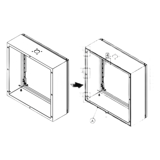 Gabinetes para pantalla HMI Industrial de Acero / 400x600x210 mm (15.7x23.6x8.3 in) / IP55 IK10 / Compatible con Montaje de Brazo Oscilante / Placa Frontal Removible