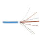 Bobina de Cable Blindado F/UTP de 4 Pares, Z-MAX, Cat6A, Soporte de Aplicaciones 10GBase-T, CMR (Riser), Color Azul, 305 Metros (1000 Pies)