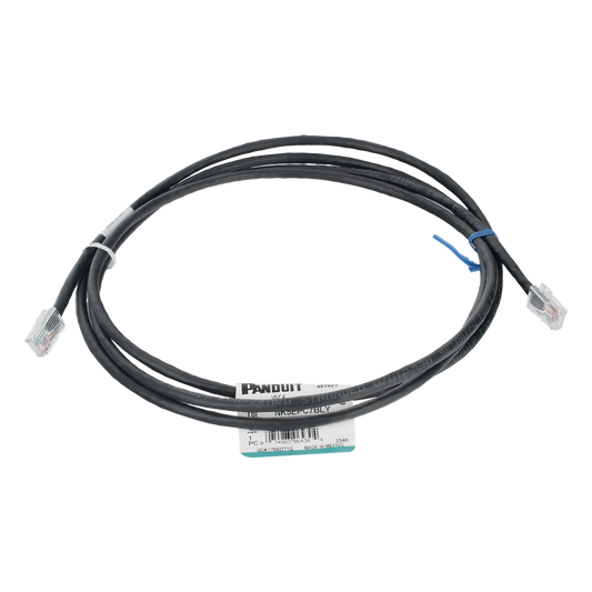 Cable de Parcheo UTP Categoría 5e, con Plug Modular en Cada Extremo - 2 Metros (6.56 Pies) - Negro