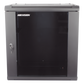 Gabinete para Montaje en Pared - Piso / Puerta de Cristal Templado / Cuerpo Fijo / 12 Unidades de Rack / 19" / Fabricado en Acero