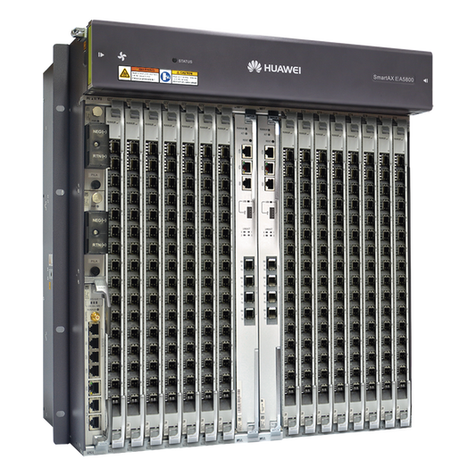 OLT GPON OptiXAccess Carrier Class con 1 tarjeta de 16 puertos GPON, 15 ranuras, 2 Fuentes de alimentación DC, 11 UR