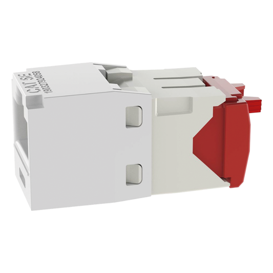 Conector Jack RJ45 Estilo TG, Mini-Com, Categoría 5e, de 8 Posiciones y 8 Cables, Color Blanco