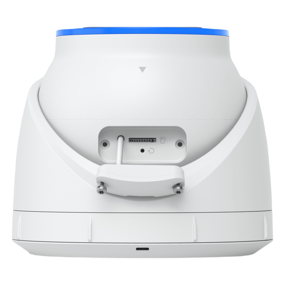 Cámara UniFi Protect Turret AI blanca / 4K(8MP) / Ángulo ultra-ancho 109.9 / Visión Nocturna IR 40 m / AI Avanzado: Reconocimiento de Rostros y Matrículas / LED para color en la noche / Micrófono 2 vías / ranura M