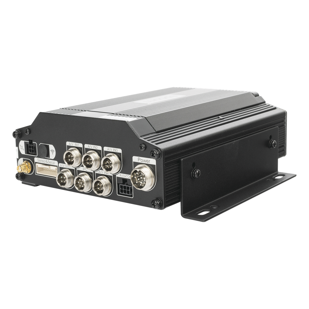 DVR Móvil / Multiplataforma / 4 Canales AHD 2 Megapixel / Almacenamiento en HDD / H.265 / Chip IA Embebido / Soporta 4G / WiFi / GPS