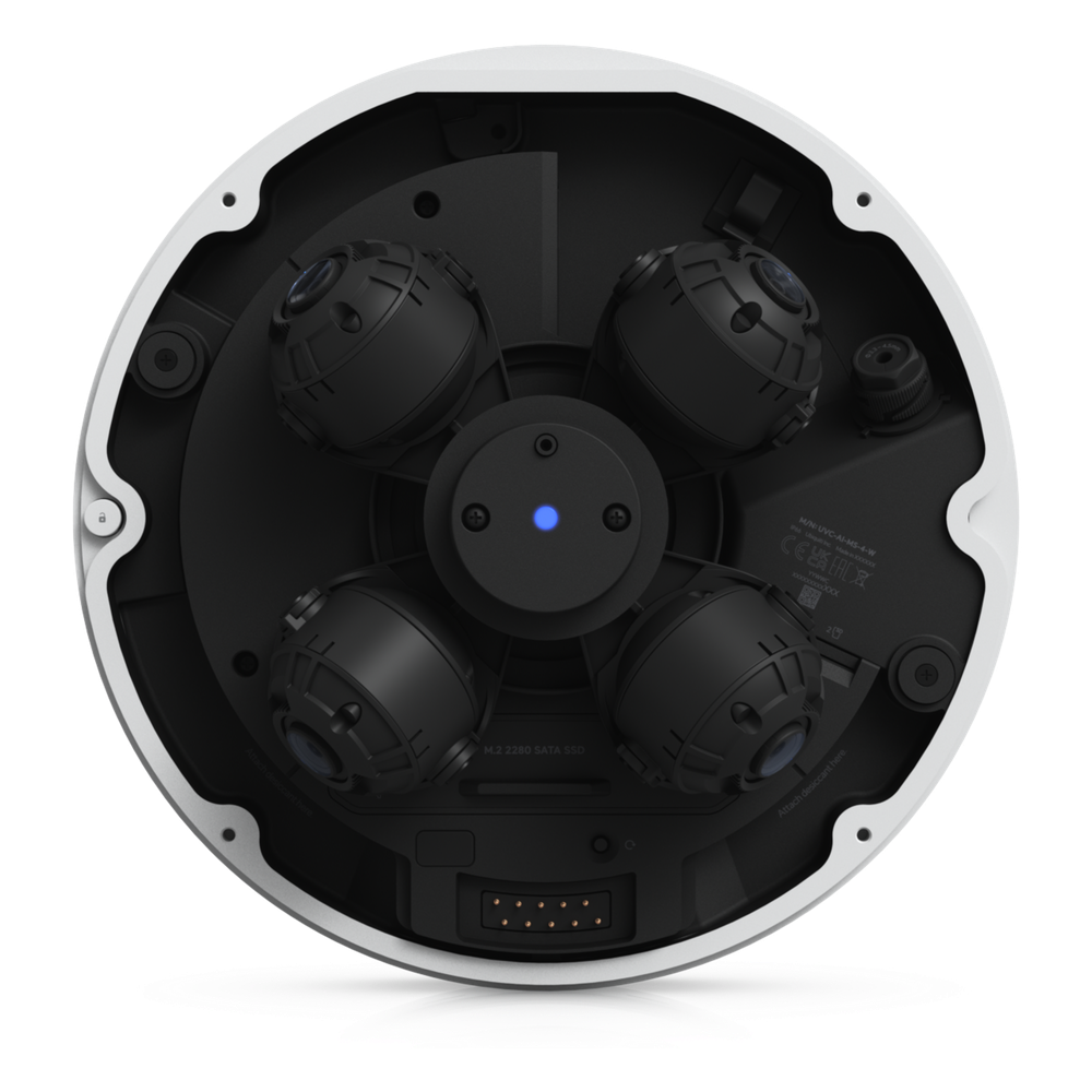 Cámara Multisensor AI de 32 MP con 4 Lentes Ajustables, Zoom Óptico 2.33×, Cobertura IR 360°, Motor AI Multi-TOPS y Alimentación PoE++ para Monitoreo de Amplia Cobertura