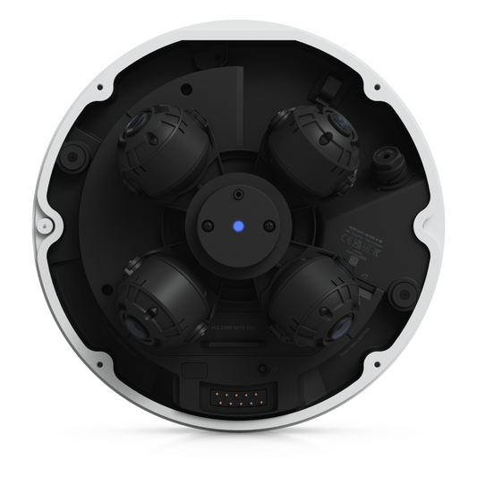 Cámara Multisensor AI de 32 MP con 4 Lentes Ajustables, Zoom Óptico 2.33×, Cobertura IR 360°, Motor AI Multi-TOPS y Alimentación PoE++ para Monitoreo de Amplia Cobertura