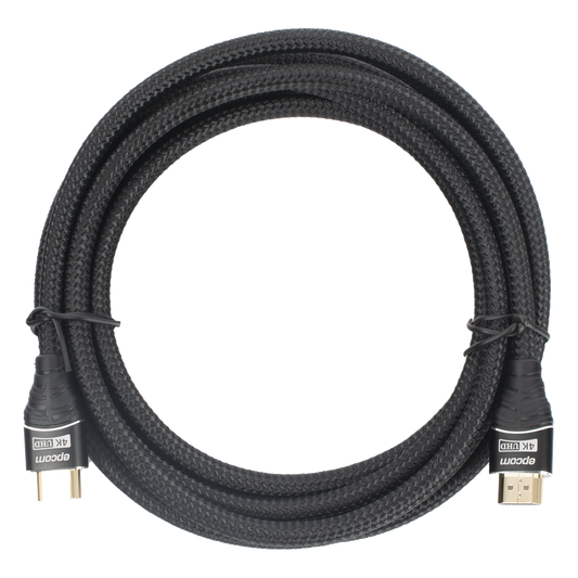Cable HDMI de 3 Metros (9.84 Pies) | Alta Definición | Longitud | Versión 2.0 | Alta Velocidad 18Gbps | 4K@60Hz | Conectores Chapados en Oro | Tipo Redondo