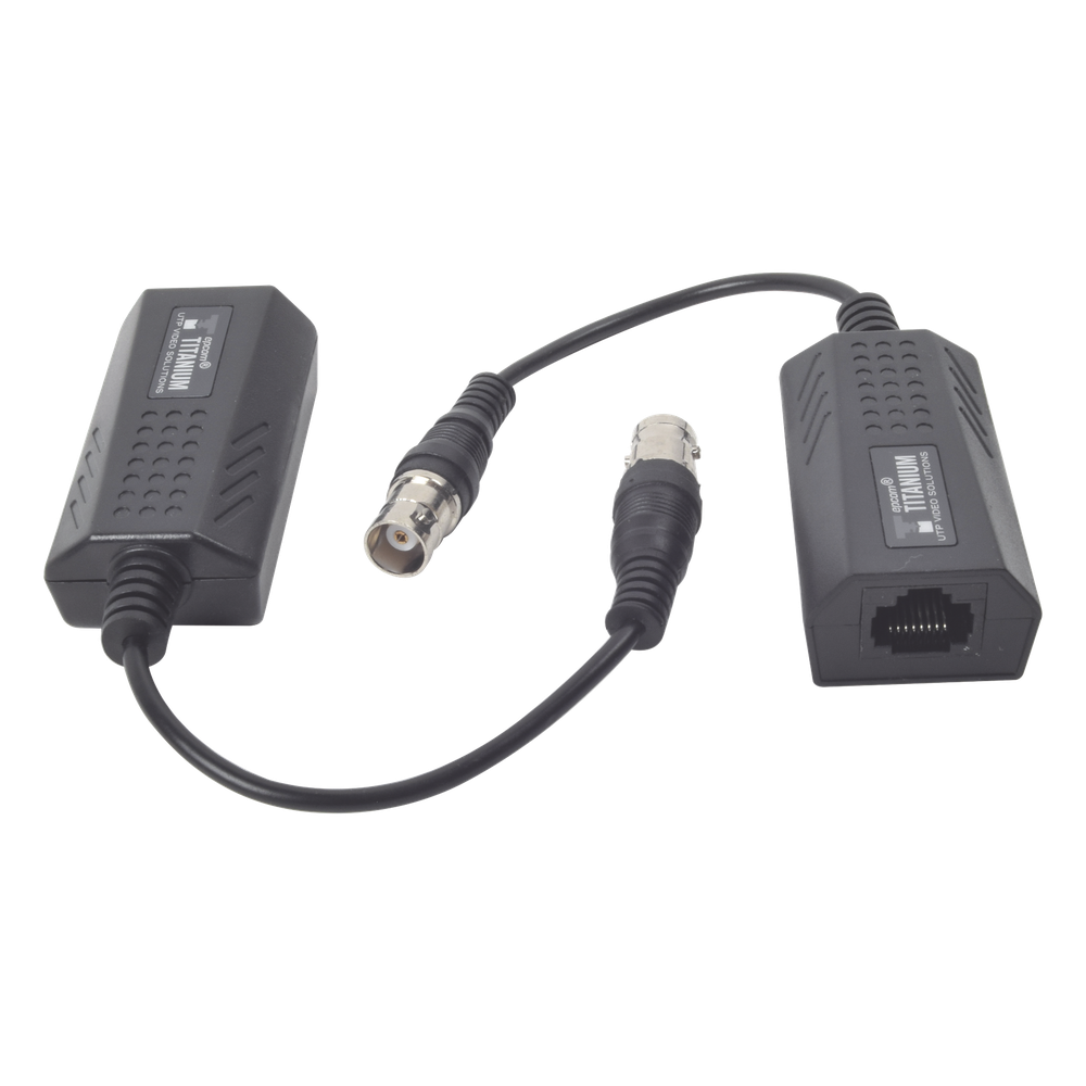 Kit EXTENSOR IP por cable CABLE COAXIAL para distancias de HASTA 200 m / REUTILIZA EL CABLEADO EXISTENTE PARA CONECTAR CÁMARAS IP / No Requiere Energía / Transmisión en Tiempo Real / Protección Contra Sobretensiones Incorporada