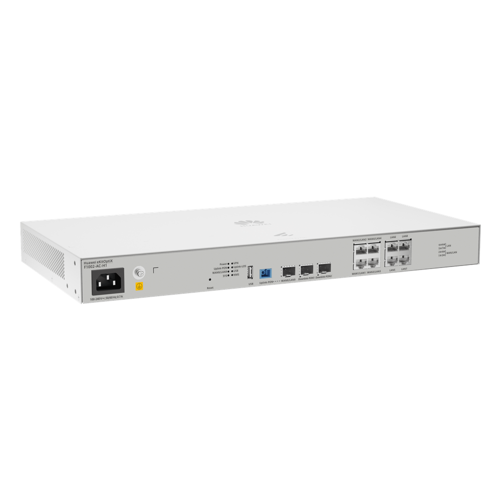 OLT Mini FTTh eKit 2 Puertos GPON (Incluye módulos C+) + 1 Puerto Uplink XGS-PON + 4 Puertos WAN/LAN Gigabit + 4 Puertos LAN Gigabit  / All-In-One (Router, Switch, OLT, Controladora) / Libre de licenciamiento