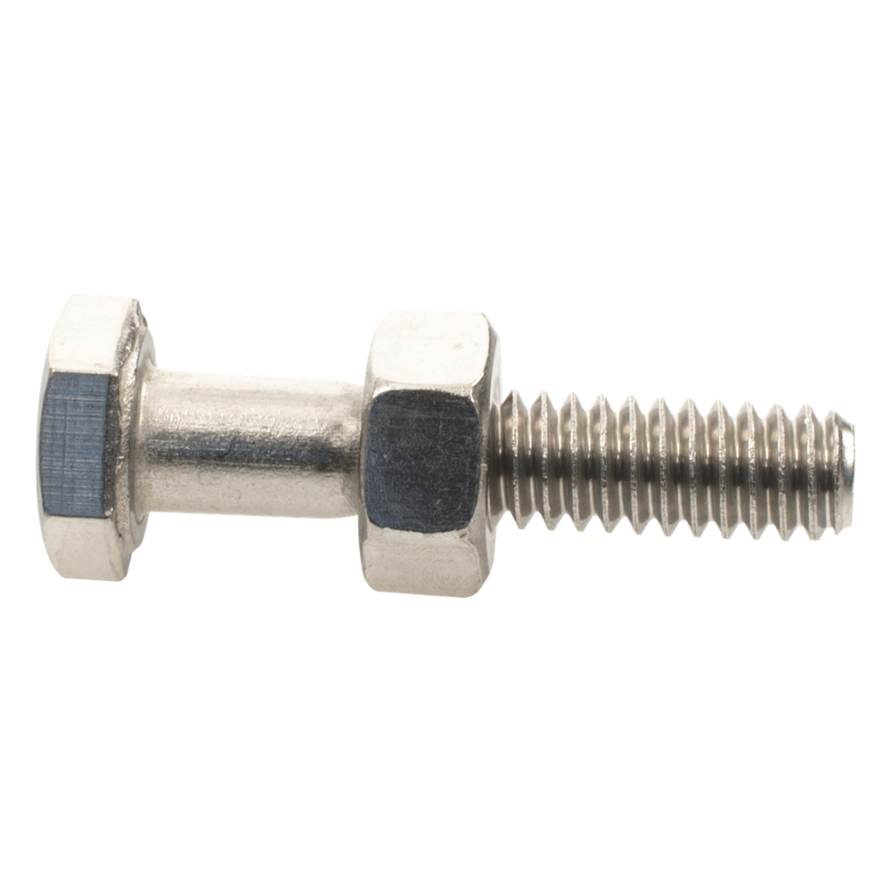 Paquete de 6 tornillos con tuercas de acero inoxidable 1/4 x 1 1/4”.
