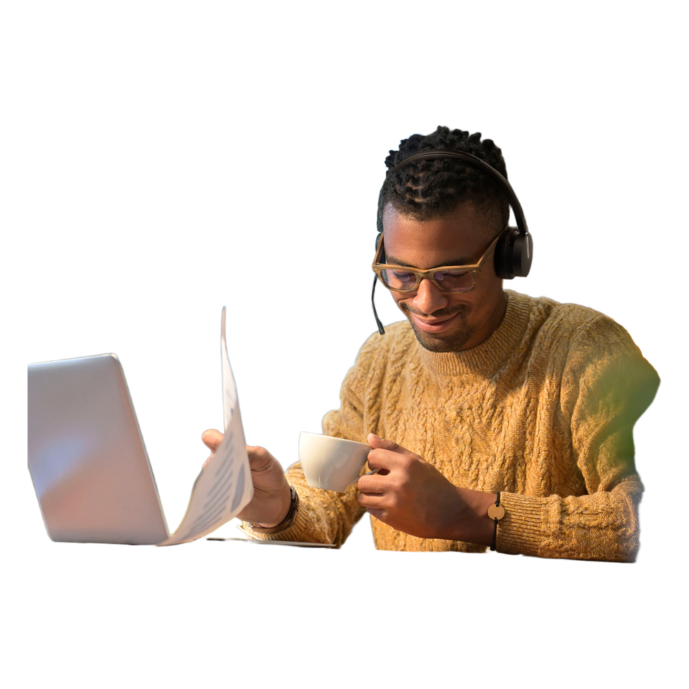 Diadema Inalambrica BH70 Dual con Stand de Carga de Yealink Certificada para Microsoft Teams con Acoustic Shield