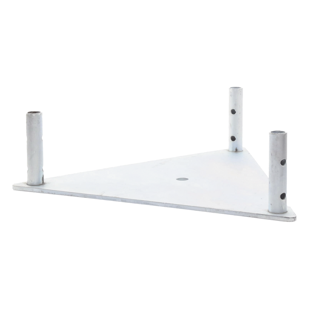 Base Triangular para Tramo STZ45 Galvanizado Electrolítico.
