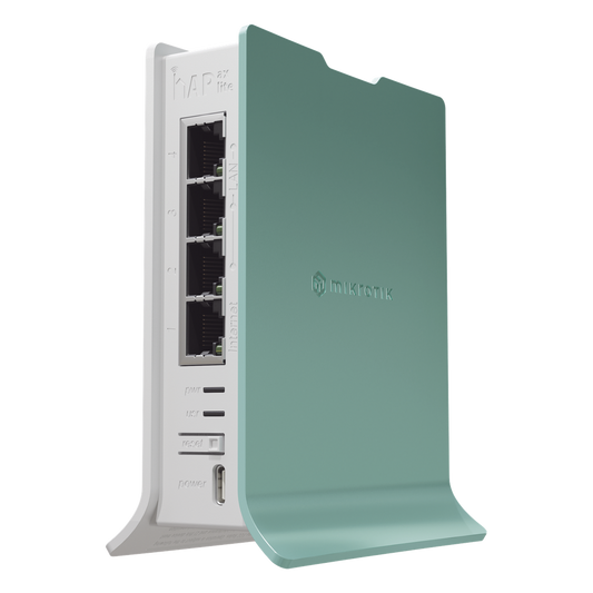 (hAP ax lite) Router WiFi 2.4 Gen6 802.11b/g/n/ax 160mW de potencia, 4 puertos Gigabit