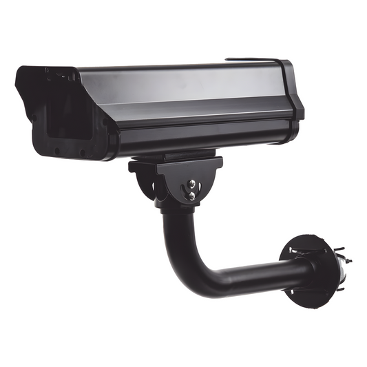 Gabinete Antivandálico(IK10) / Uso en Exterior (IP66) / Compatible con Cualquier Cámara Tipo Box (Professional) / Brazo de Acero Color Negro