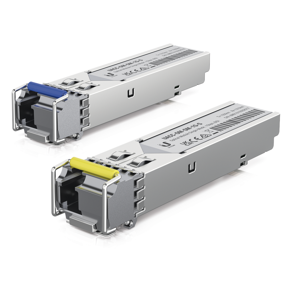 UFiber Módulo SFP, transceptor MiniGibic MonoModo 1 Gbps, distancia 3km, Simplex, un conector LC, incluye 2 tranceptores