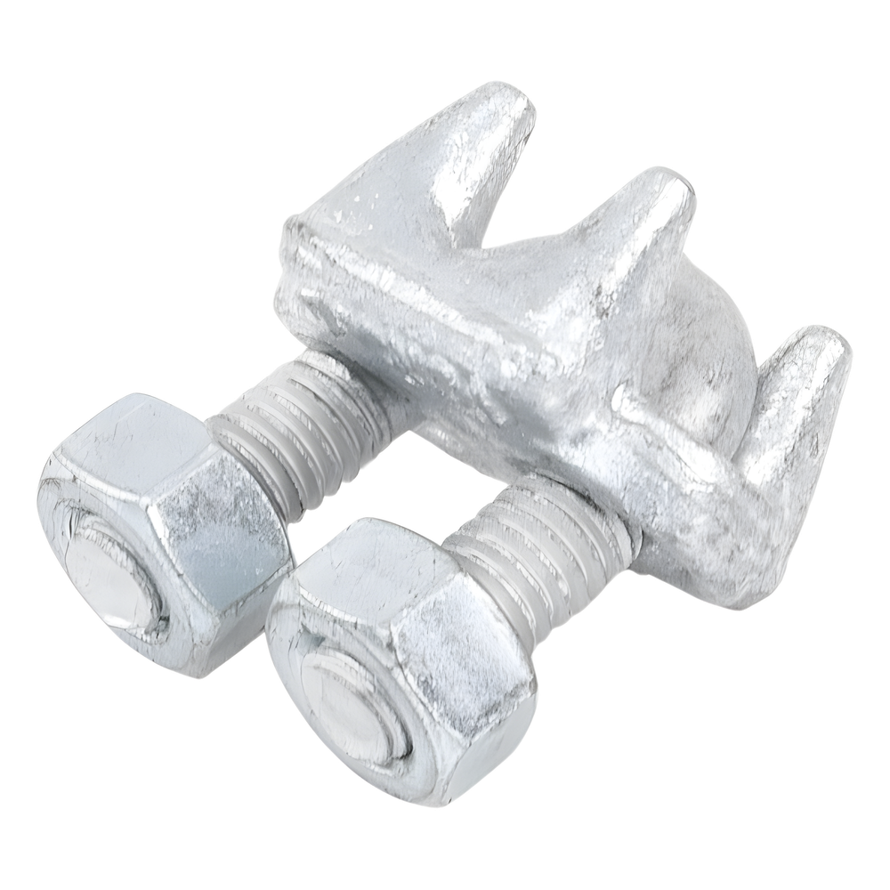 Nudo/ Perro/ Abrazadera Acero Forjado para Cable de 3/8", Galv. por Inmersión en Caliente.