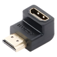 Adaptador HDMI de 90 Grados Macho a Hembra / Hacia Abajo / HDMI 2.0 4K@60Hz / Proporciona Flexibilidad Sin Doblar los Cables HDMI
