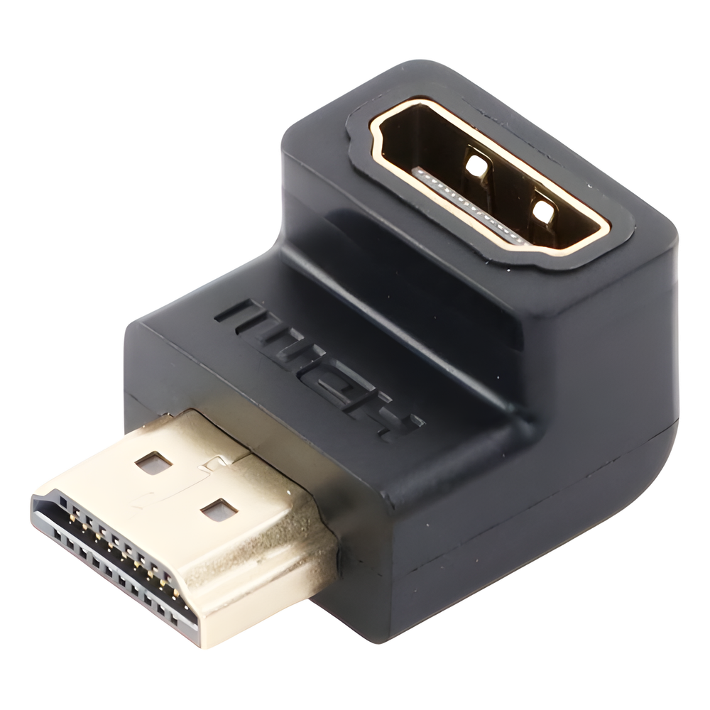 Adaptador HDMI de 90 Grados Macho a Hembra / Hacia Abajo / HDMI 2.0 4K@60Hz / Proporciona Flexibilidad Sin Doblar los Cables HDMI