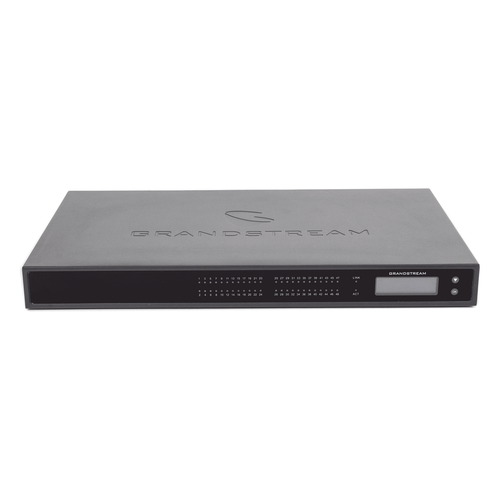 Adaptador VoIP GrandStream de 48 FXS 2 puertos telco 50 pins p/montaje en rack