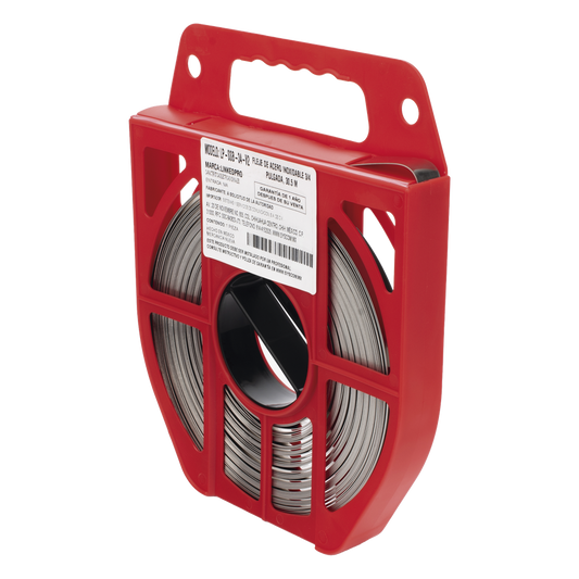 Fleje de Acero Inoxidable 304 de 3/4", 0.70 mm, 30.5 metros