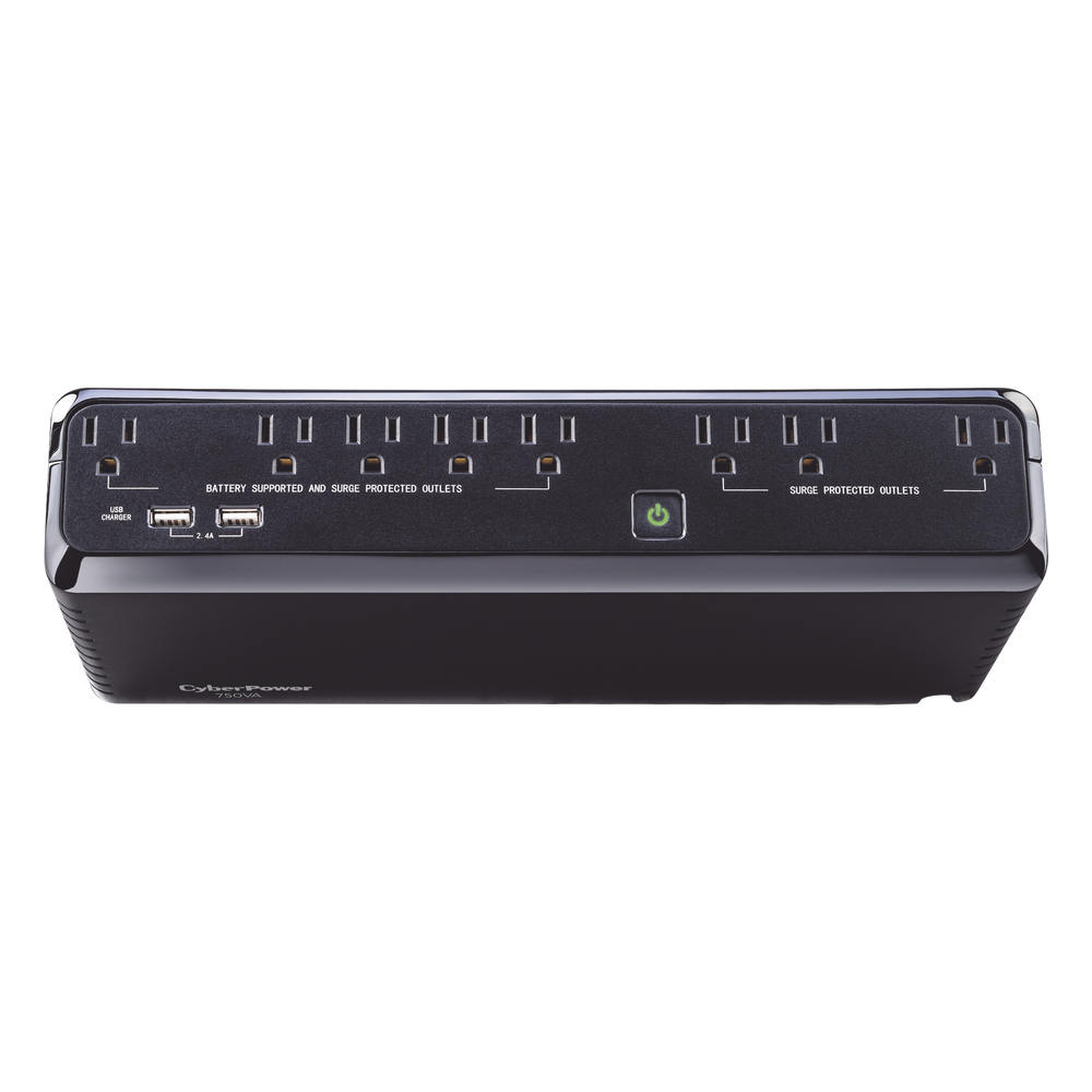 UPS de 750 VA/375 W, Topología Standby, Entrada 120 Vca NEMA 5-15P, de Escritorio, Con 8 Tomas NEMA 5-15R