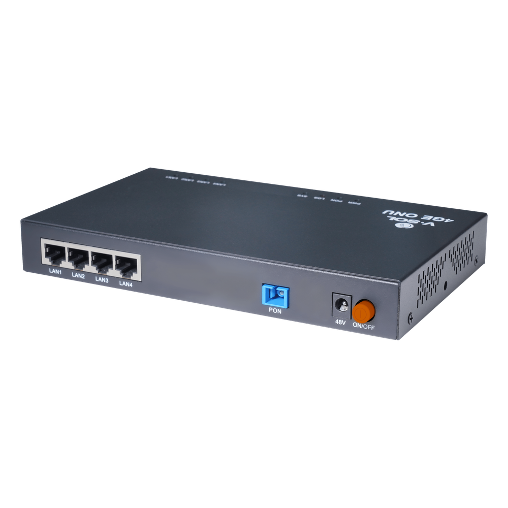 ONU Dual EPON/GPON / 4 Puertos PoE 802.3af/at Gigabit / 1 Puerto SC/UPC