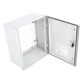Gabinete de Poliéster IP65 Uso en Intemperie (250 x 300 x 140 mm) con Placa Trasera Interior de Plástico (Incluye Chapa y Llave).