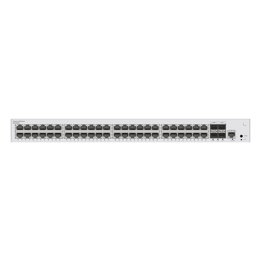 Switch de Acceso Gigabit Administrable PoE Capa 2 / 48 puertos 10/100/1000 Mbps (PoE) / 4 Puertos 1GE SFP Uplink / ERPS / IMGP Snooping / DHCP Snooping / PoE Perpetuo / 380W / Administración Nube Gratis