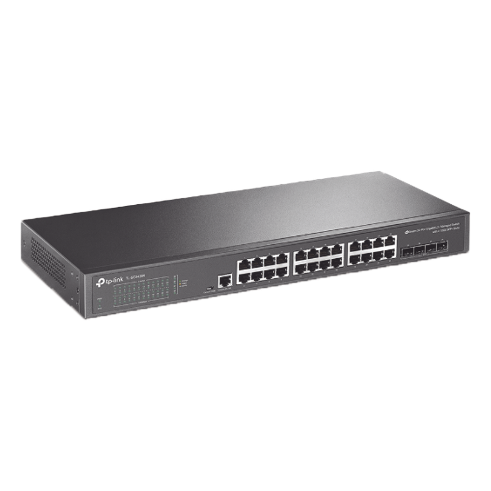 Switch Omada SDN Administrable / 24 puertos Gigabit y 4 puertos SFP+ / Funciones sFlow, QinQ y QoS / Administración centralizada OMADA