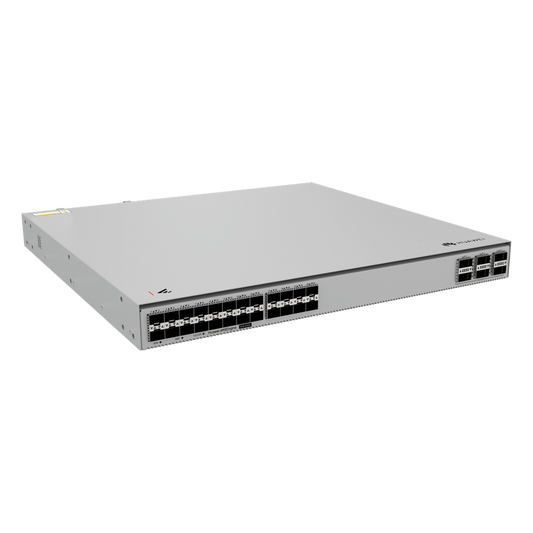 Switch 10GE Core / 24 Puertos 10GE SFP+ / 6 Puertos 100GE QSFP28 / Switching 1680 Gbps / Forwarding 1250 Mpps / iStack / Gestión Cloud / SME