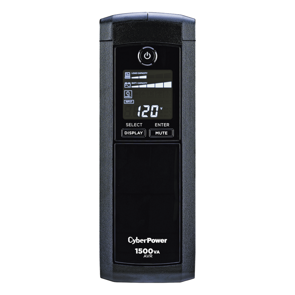 UPS de 1500 VA/900 W, Topología Línea Interactiva, Entrada 120 Vca NEMA 5-15P, Tipo Mini Torre, Con 12 Tomas NEMA 5-15R
