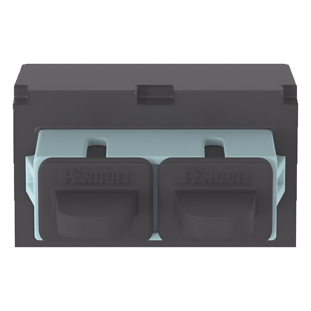 Módulo Acoplador SC Duplex, para Fibra Óptica Multimodo OM3/OM4, Tipo Mini-Com, Color Aqua