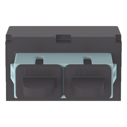 Módulo Acoplador SC Duplex, para Fibra Óptica Multimodo OM3/OM4, Tipo Mini-Com, Color Aqua